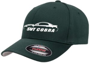2003 2004 ford svt cobra mustang hardtop classic outline design flexfit 6277 athletic baseball fitted hat cap forest l/xl