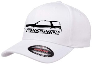 2003-06 ford expedition suv classic outline design flexfit 6277 athletic baseball fitted hat cap white s/m