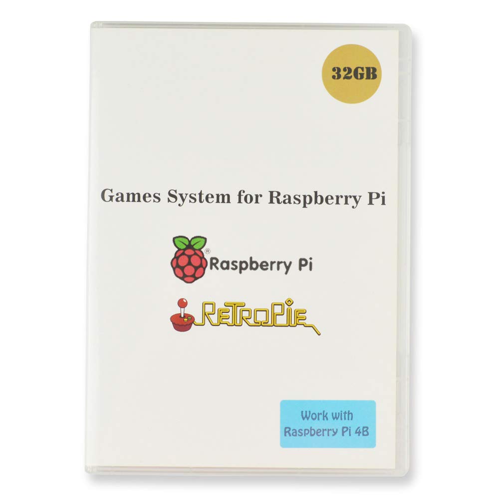 BeiErMei Raspberry Pi 4B Game System Retropie RetroArch EmulationStation Preloaded 32GB Games Plus Data with Class 10 MicroSD TF Card, Only Work with Raspberry Pi 4B, KODI+LXDE, Video Previews