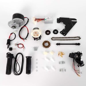 tbvechi 24v/36v electric bicycle conversion kit 250w 3300rpm e-bike motor controller kit for 22-29" bicycle (250w 24v)
