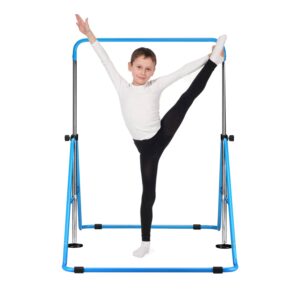 pupzo gymnastics bar height adjustable horizontal kip bar folding junior training bar for kids