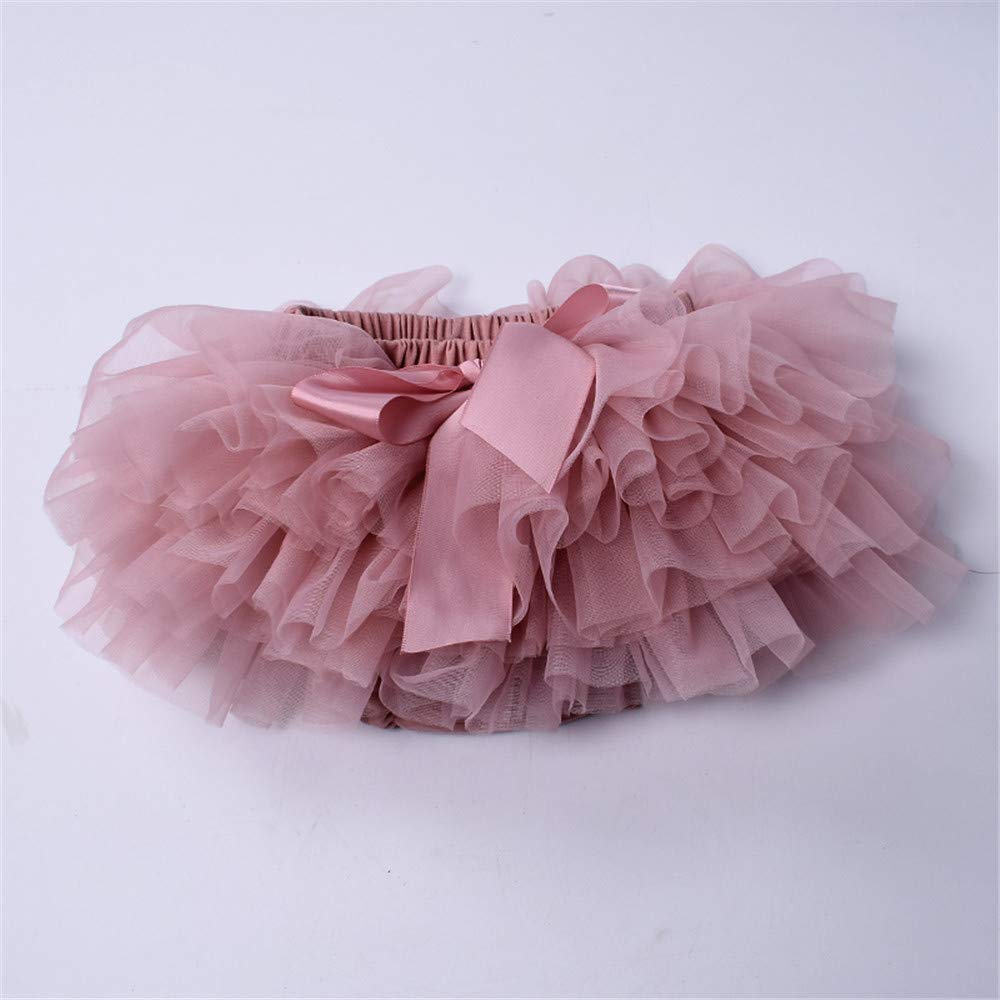 Anbaby Baby Girls Tutu Bloomers Toddler Tutu Skirt Diaper Cover and Lace Headband Set Bean Sand L