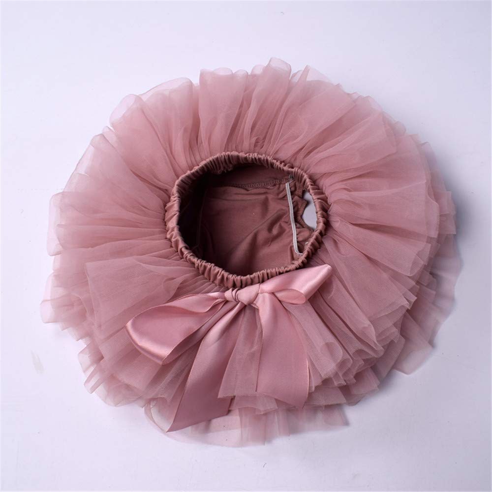 Anbaby Baby Girls Tutu Bloomers Toddler Tutu Skirt Diaper Cover and Lace Headband Set Bean Sand L