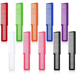 10 pieces hair cutting comb fine tooth styling comb barber styling hair comb clipper cutting comb for home salon barber (eye-catching colors)