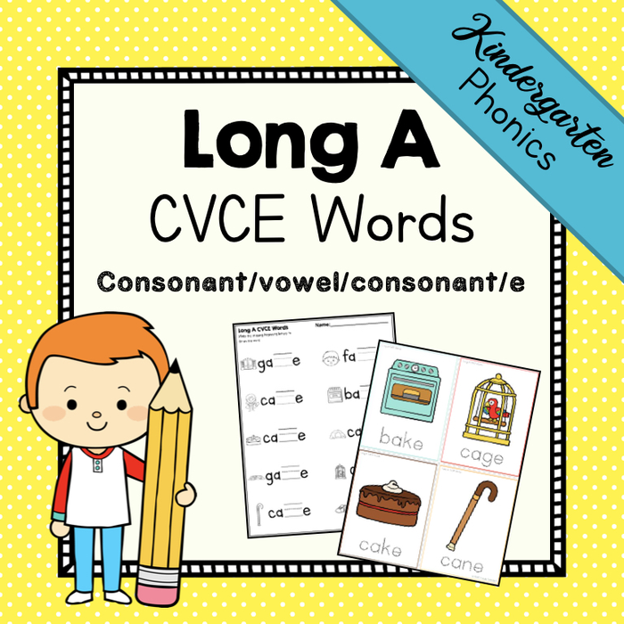 Long A CVCE Words Phonics