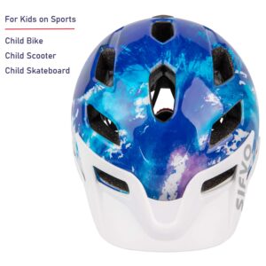 Kids Helmet, SIFVO Kids Bike Helmet Boys and Girls Bike Helmet with Cool Visor Helmet for Kids 5-14, Kids Bike Helmets Youth Bike Helmet Adjustable & Lightweight 50-57cm (Navy Blue)