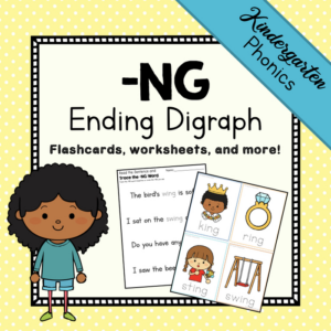 ng ending digraph kindergarten phonics