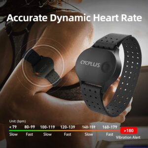 CYCPLUS Heart Rate Monitor Armband Waterproof Heart Rate Sensor for Men and Women, Bluetooth/ANT+