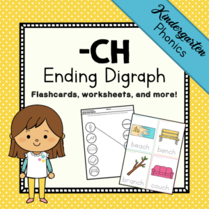ch ending digraph kindergarten phonics