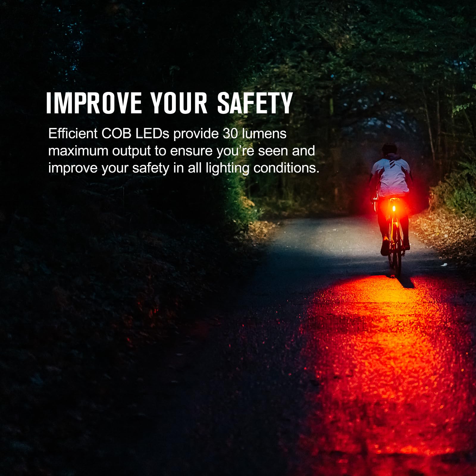 OLIGHT Seemee 30 C Bike Light 30 Lumens Tail Light 230 Degree Visibility, 800m Viewable Range, USB Rechargeable Bike Break Light, IPX6 Waterproof, Road and Urban Cyclists