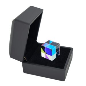 staymax dichroic x-cube prism rgb dispersion prism for physics and decoration with storage box