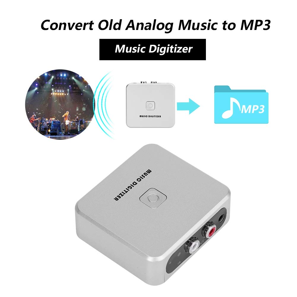 Multifunctional Audio Capture Box MP3 Digitizer Portable Music Digitizer with Remote Control Support SD Card U Disk