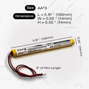 elxjar (5-Pack) 3.6V 900mAh OSA-191 Ni-CD Battery Pack Replacement for Emergency/Exit Light 026-186 Battery All Pro 026186 Cooper APEL Battery APLEL Teig T26000186