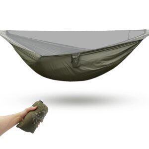 onewind premium hammock underquilt protector for single and double hammock, durable protective cover hammock gear for winter camping, backpacking and travel, od green