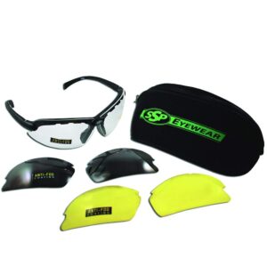 ssp eyewear top focal tactical safety glasses kit with assorted interchangeable 2.00 top focal lenses, tf200 amz kit