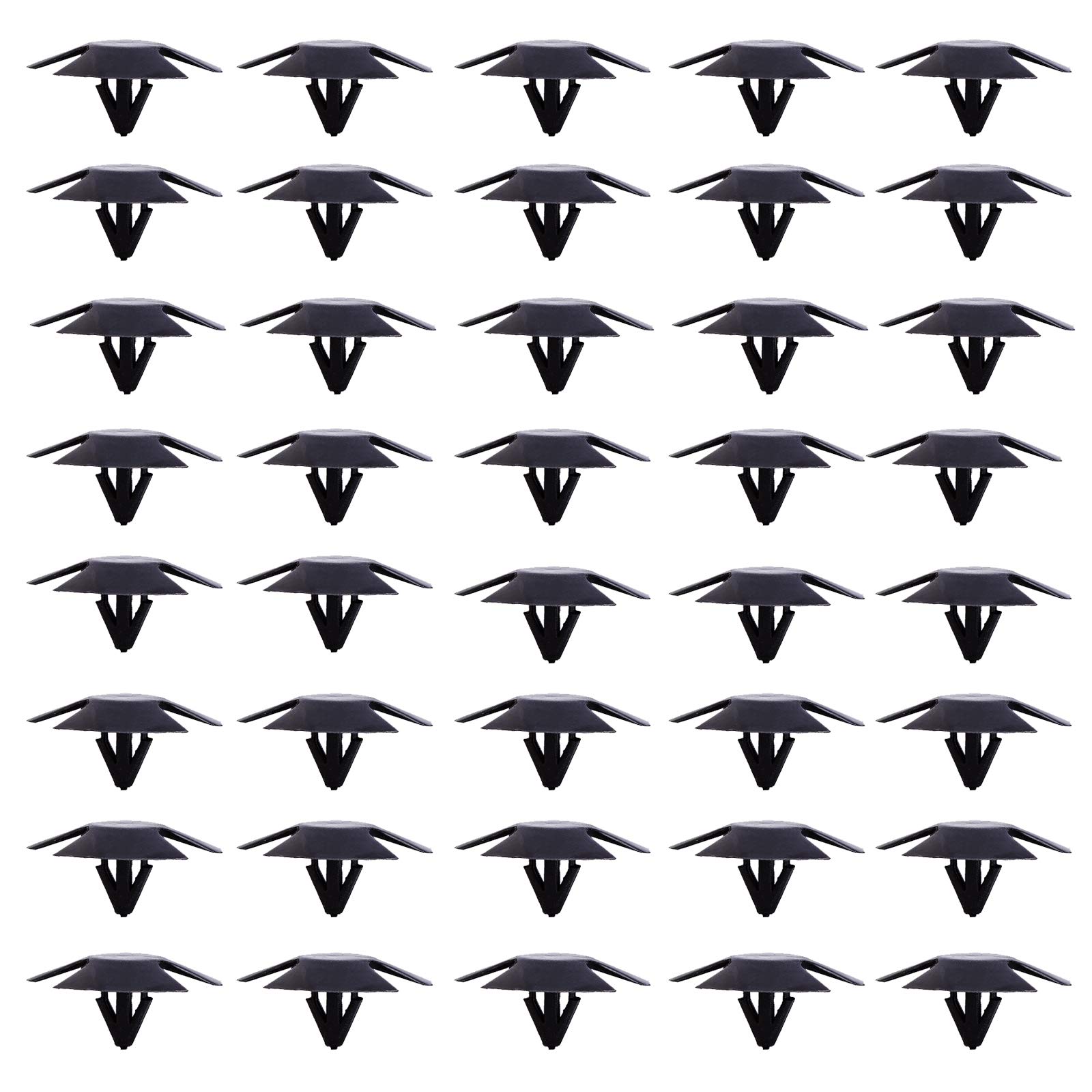 FEBRYTOLD Hood Insulation Retainer Clips - 40 Pcs Hood Insulation Retainers for Jeep Chrysler Dodge Ram Replace OEM 4878883AA LH LHS Nylon Clip with 1 Pcs Plastic Fastener Remover