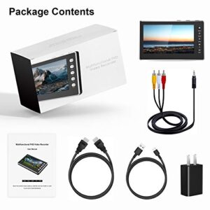 DIGITNOW HD Video Capture Box 1080P 60FPS USB 2.0 Video to Digital Converter with 5" OLED Screen, AV&HDMI Video Recorder Capture from VCR, DVD, VHS Tapes, Hi8, Camcorders, Gaming Systems