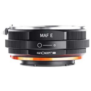 K&F Concept Lens Mount Adapter Compatible for Sony Alpha Minolta AF A-Type Lens to NEX E-Mount Mirrorless Camera with Matting Varnish Design