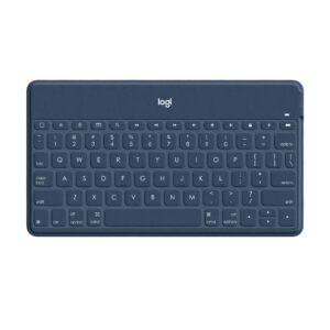 logitech keys-to-go super-slim and super-light bluetooth keyboard for iphone, ipad, mac and apple tv, including ipad air 5th gen (2022) - classic blue