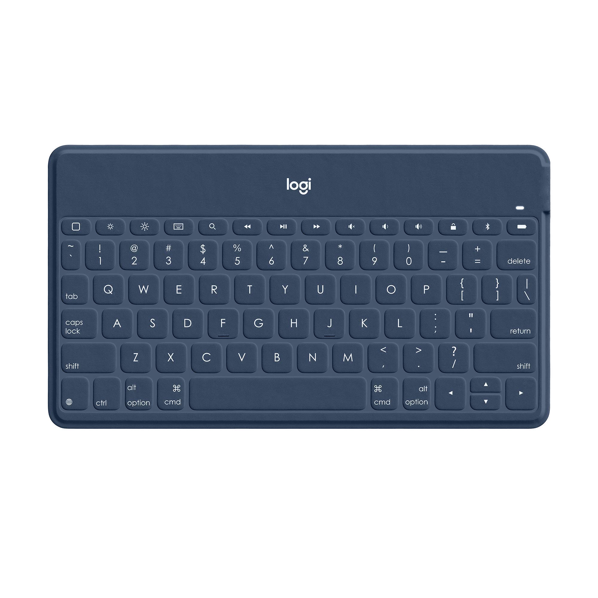 Logitech Keys-to-Go Super-Slim and Super-Light Bluetooth Keyboard for iPhone, iPad, Mac and Apple TV, Including iPad Air 5th Gen (2022) - Classic Blue