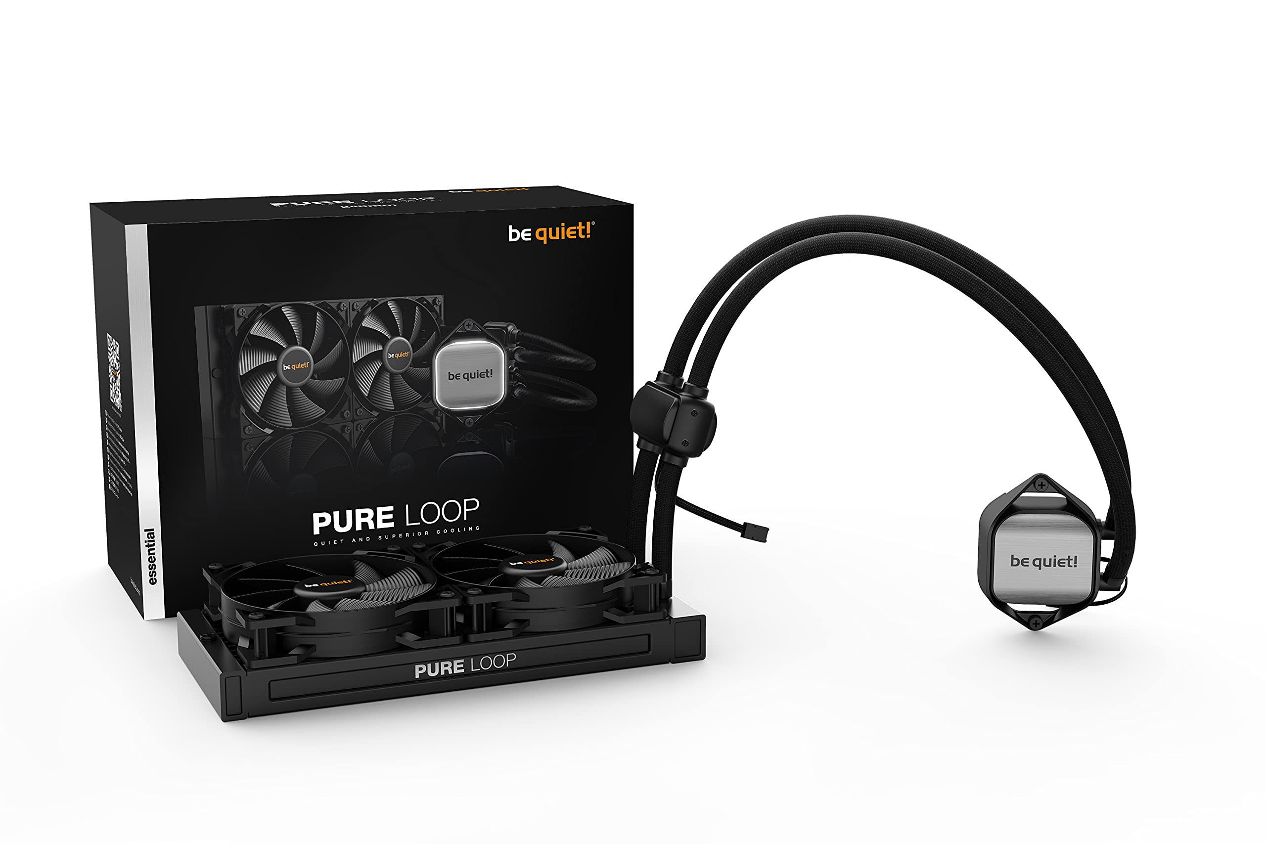 be quiet! Pure Loop 240mm All-in-One Water Cooling System | Intel 1700 1200 2066 1150 1151 1155 2011 Square ILM | AMD4 AMD5 | BW006