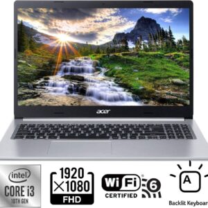 acer Newest Aspire 5 15.6" FHD Laptop, Intel Dual Core i3 CPU, 8GB DDR4 RAM, 128GB PCIe SSD, WiFi 6, Windows 11 Bundle with GalliumPi Accessories