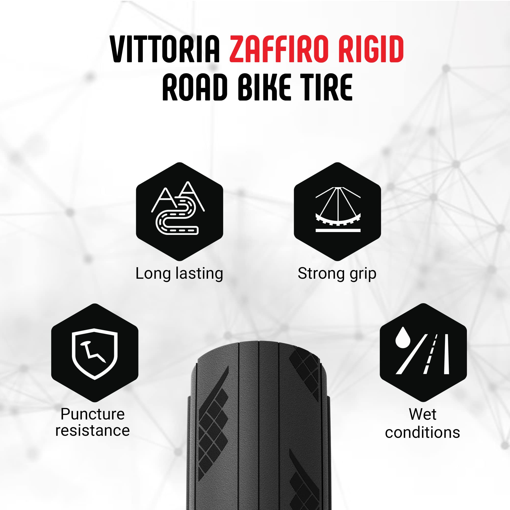 Vittoria Zaffiro Rigid Road Bike Tires - V 27x1 1/8 Rigid Full Black