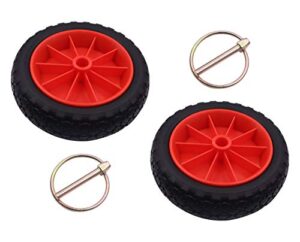 meter star 2pc 10" kayak cart wheels, puncture-proof tire wheel for kayak canoe trolley cart replacement tire,diameter central axis its 0.9",solid rubber