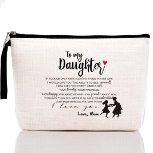 daughter gift from mom to my daughter makeup bag gift for daughter birthday teen girls gift ideas for birthday graduation christmas wedding daughter bridal shower gift valentine's day cosmetic bag