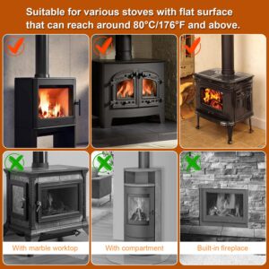 VODA Stove Fan Newly Upgraded 4 Blades Heat Powered Stove Eco Fans for Wood Log Burner Fireplace Larger Air Flow about 240CFM