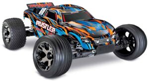 traxxas 370764orng rustler vxl: 1/10 scale stadium t