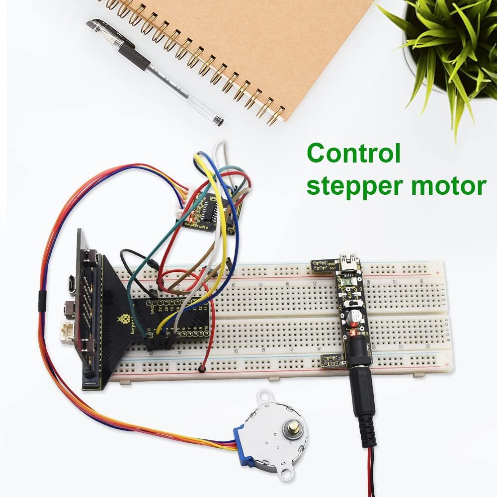 KEYESTUDIO Super Starter Kit for Microbit V2 V1.5 STEM Learning|Without Micro:bit Board,40 Lessons Tutorial,with T-Breakout Board,Breadboard,LCD Display etc.Education Kit for Kids Adults Beginners