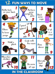 moving in the classroom visual series- 12 fun ways to move in the classroom