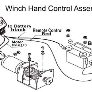 RUGCEL WINCH Winch Hand Control Assembly for Rated Pulling 1500lbs to 5000lbs 12V Electric Winch, Winch Hand-held Control Replacement (Yellow)