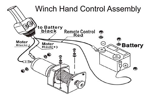 RUGCEL WINCH Winch Hand Control Assembly for Rated Pulling 1500lbs to 5000lbs 12V Electric Winch, Winch Hand-held Control Replacement (Yellow)