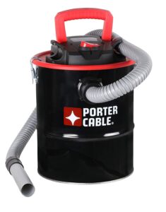 porter-cable 4 gallon ash vacuum, 4 peak hp ash vac with powerful suction for fireplaces, wood burning stoves, bonfire pits, and pellet stoves-pcx-18184 , black