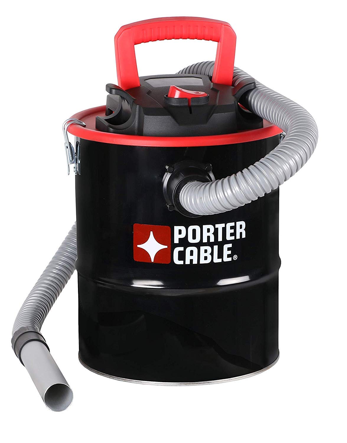 Porter-Cable 4 Gallon Ash Vacuum, 4 Peak HP Ash Vac with Powerful Suction for Fireplaces, Wood Burning Stoves, Bonfire Pits, and Pellet Stoves-PCX-18184 , Black