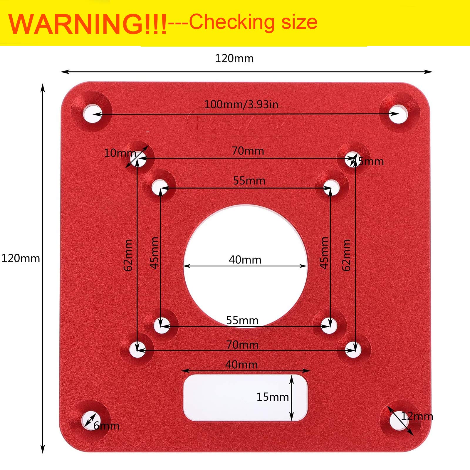 PIAOPIAONIU 1 Pcs Universal Aluminum Router Table Insert Plate Trimming Machine Flip Board for Woodworking Benches Router Table Plate