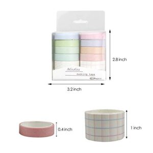 GPFMLDFV Washi Tape Set of 10 Rolls, Masking Decorative Gray Paper Tape for Bullet Journal DIY Decor Planners Scrapbooking Party School Supplies Craft