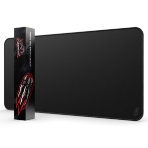 wraptor gaming mouse pad extended extra large xxl black 36x18 with stitched edges - laptop, computer & pc desk mat - nonslip (xxl extended)