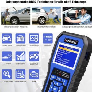 KONNWEI KW450 All System OBD2 Scanner with 9 Special Functions for VAG Vehicles Diagnosis Code Reader Oil SAS EPB TPS Reset Injector Coding DPF Lamp Adjust Suspension Scan Tool