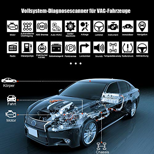 KONNWEI KW450 All System OBD2 Scanner with 9 Special Functions for VAG Vehicles Diagnosis Code Reader Oil SAS EPB TPS Reset Injector Coding DPF Lamp Adjust Suspension Scan Tool