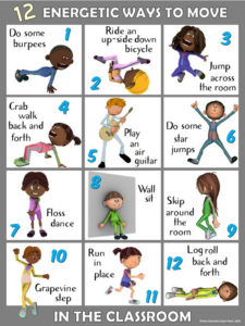 moving in the classroom visual series-12 energetic ways to move in the classroom
