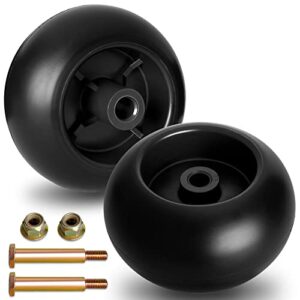 up2win mower deck wheels compatible with craftsman husq cub jd lawn mower tractor, 753-04856a deck rollers gauge wheel work with 54" 48" deck