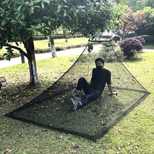 no-see-um camping mosquito net bed compact and ultra-light for travel，finest holes mesh 2000 noseeum netting for camping and hiking, without sleeping mat (double brown color)