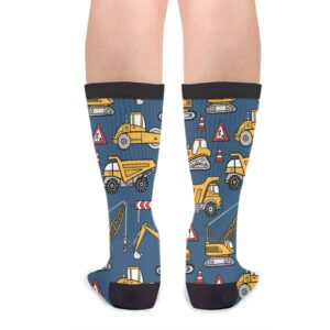 MOLIAN Unisex Fun Novelty Crazy Crew Socks Construction Cars Dress Socks