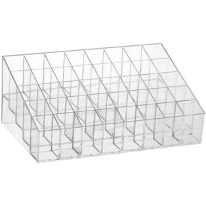 40 grids lipsticks holder - clear acrylic lipgloss lipstick organizer and storage display case for lip gloss, lipstick tubes