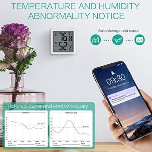 ORIA WirelessThermometer Hygrometer, Wireless Humidity Temperature Sensor, LCD Humidity Monitor with Data Storage, Free Data Export Temp Humidity Sensor for Home, House