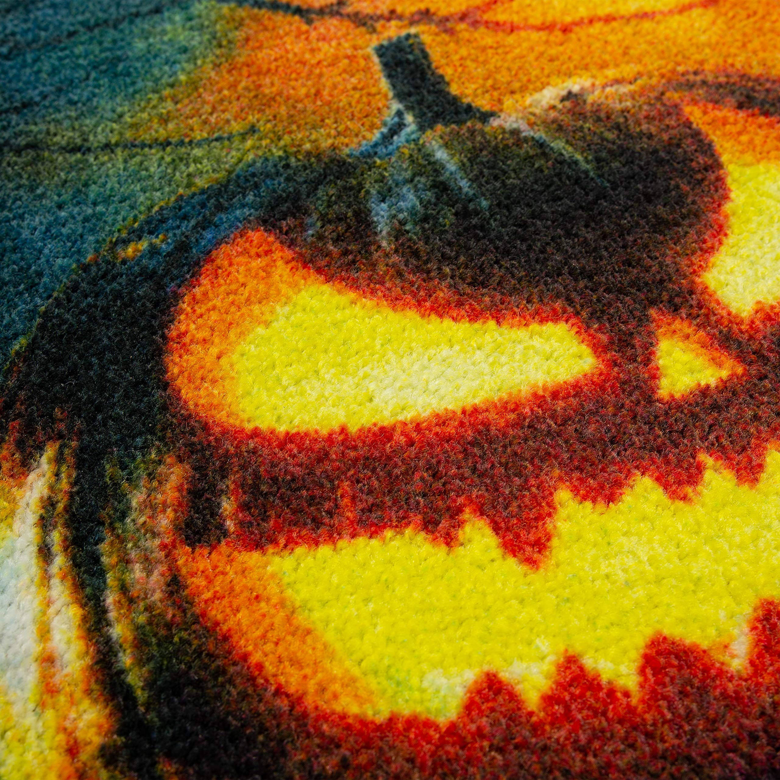 Mohawk Home Halloween Kitchen Mat, Glowing Jacks Multi (2' 6" x 4' 2")