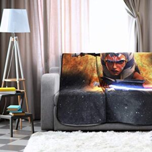 Jay Franco Star Wars Clone Wars Fierce Blanket - Measures 62 x 90 inches, Kids Bedding Features Ahsoka Tano - Fade Resistant Super Soft Fleece